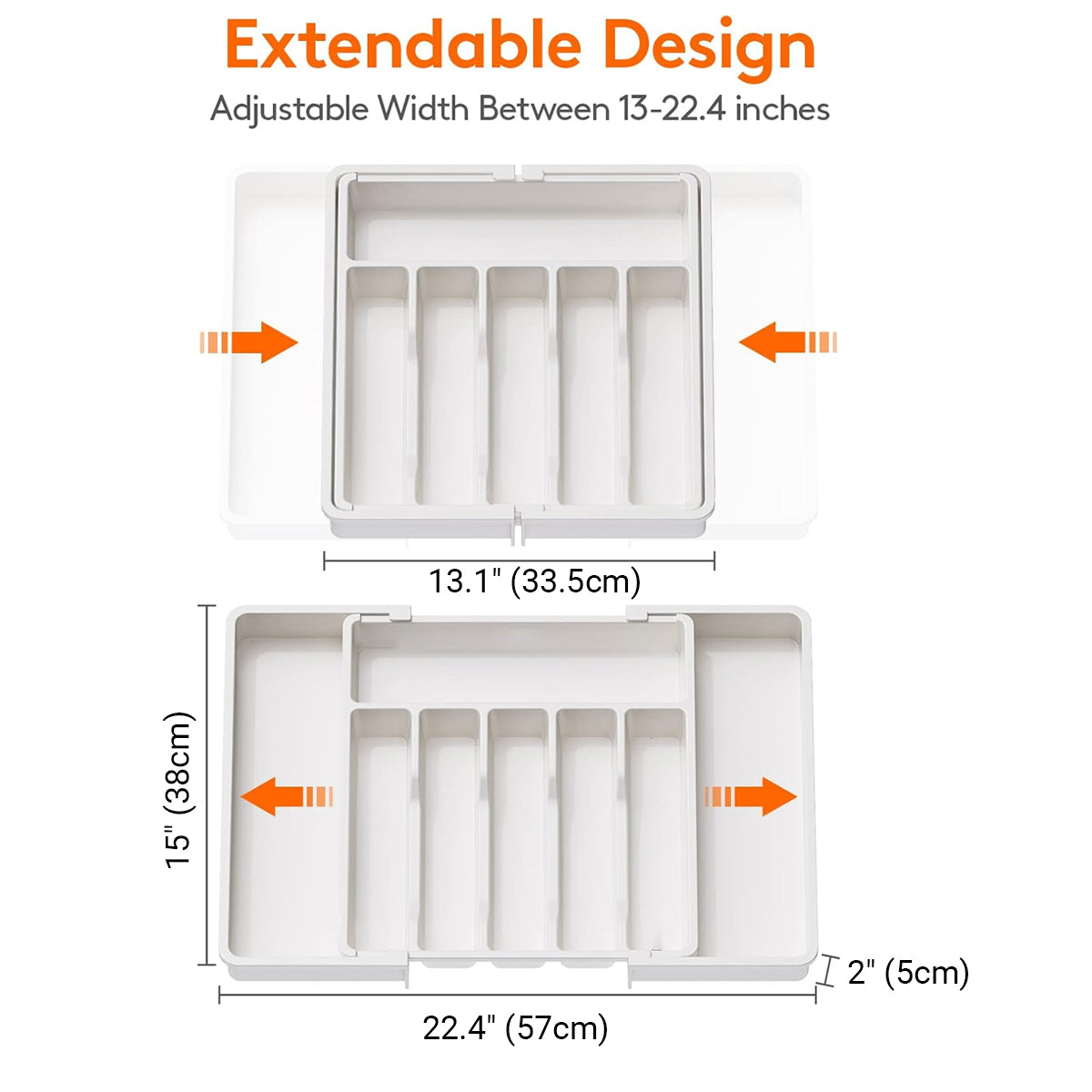 Portable Tableware Storage Box Telescopic Household Storage Tray Organizer