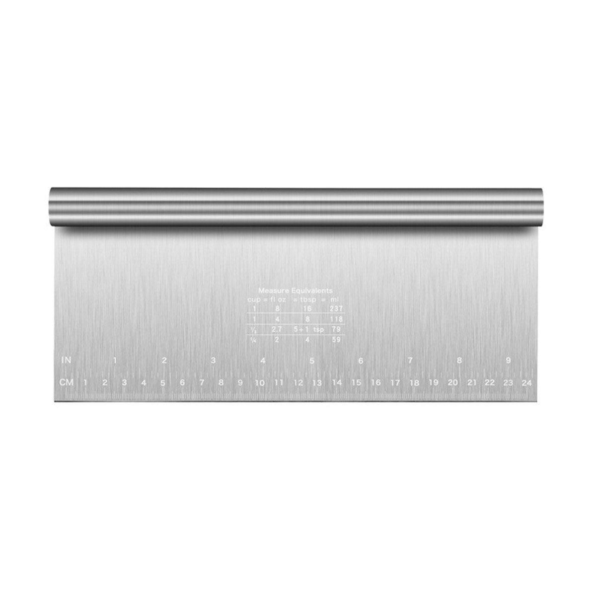 Stainless Steel Dough Cutter Knife Measurement Scraper Pastry Baking Tool - 25cm