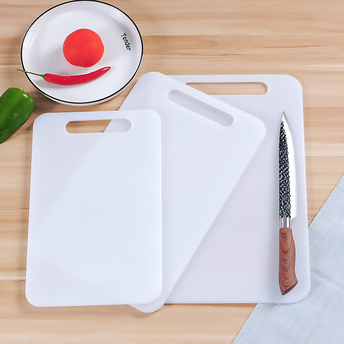 Plastic Cutting Board Small Size Chopping Board for Kitchen Food Prep Home Use - 43x27cm