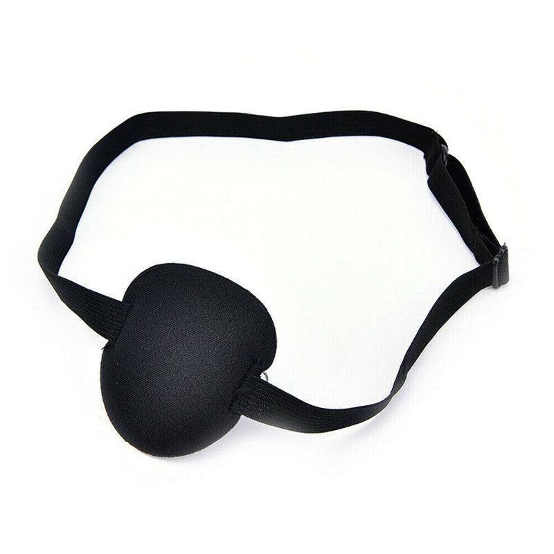 1/2/3/4/5Pcs Adjustable Strap Eye Patch Soft Concave Design Washable Black Cover - 1 PC