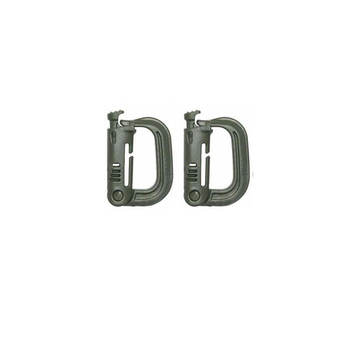 2/5pcs Outdoor D-ring Buckle for Backpack Mountaineering Hiking Camping Clip - 5pcs-Black