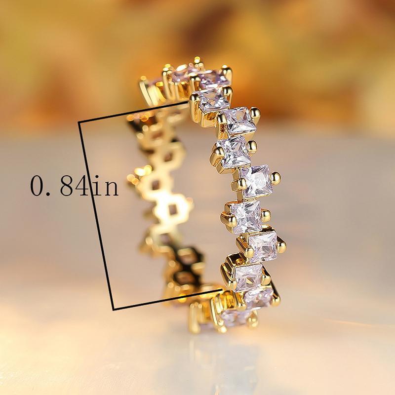 Square Design 1.2ct Simulated Diamond Women Engagement Ring Rose Gold Plated - Dark Blue-Size 6
