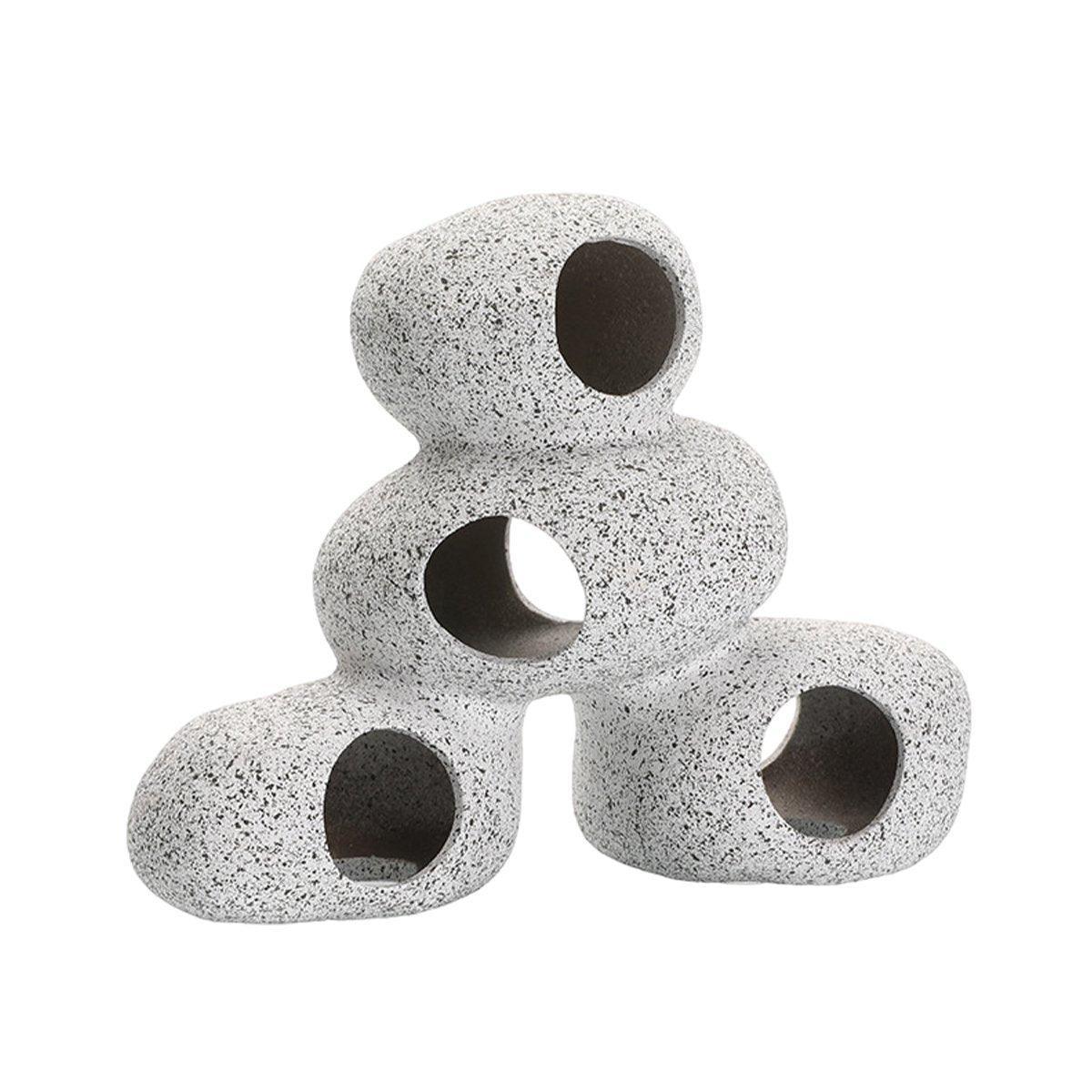 Clay Pot Aquarium Decoration Shrimp House Cichlid Breeding Tank Fish Nest - Nine Holes