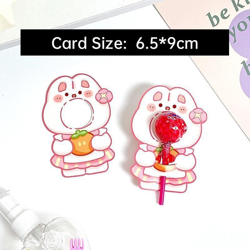 180pcs Cartoon Pattern Children's Lollipop Decorative Paper Cards Party Favors