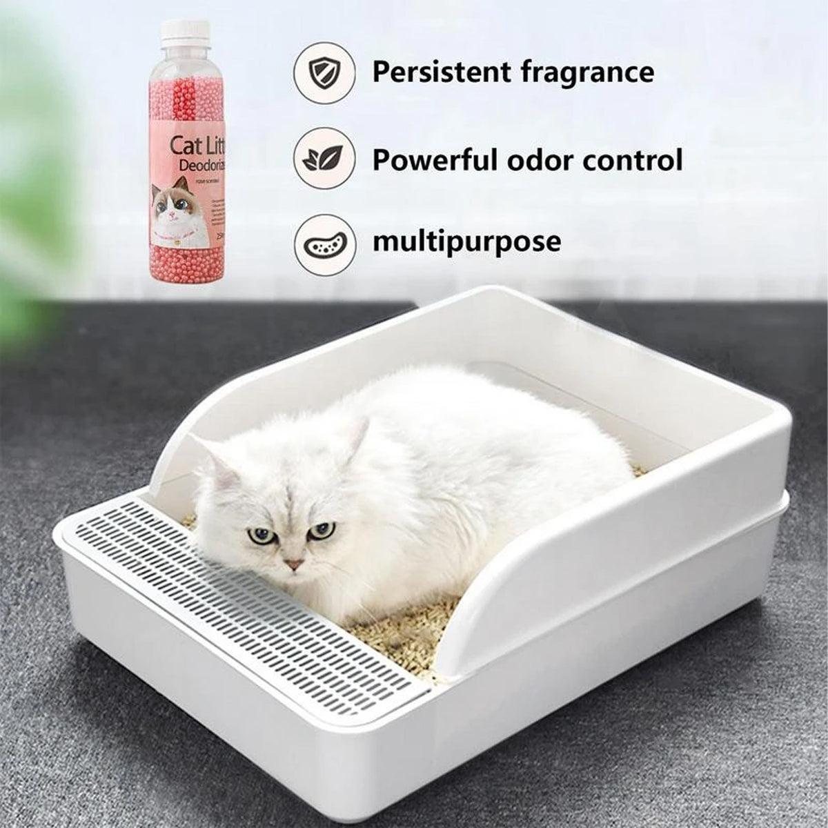 High Adsorption Cat Litter Deodorant Beads 250ml Long Lasting Odor Eliminator - Pink