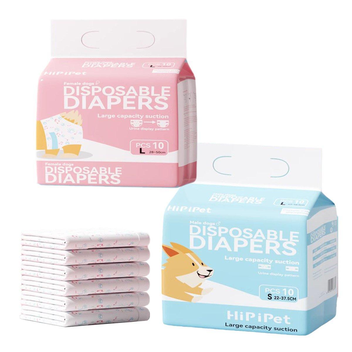 Dog Physiological Pants Pet Diaper Underwear for Hygiene and Incontinence Management - Male - L