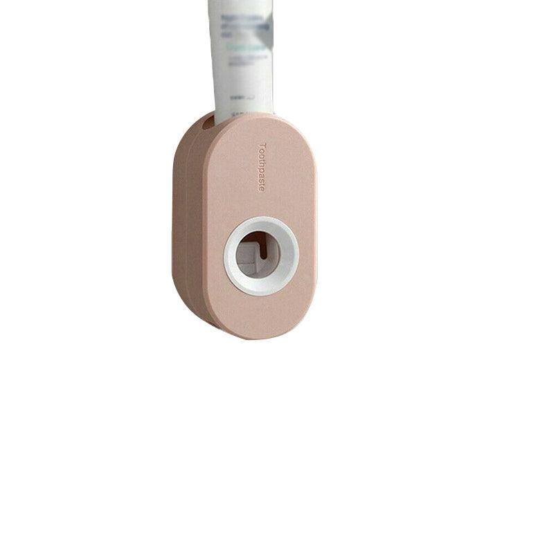 Automatic Toothpaste Dispenser Bathroom Wall-Mounted Rack Toothbrush Holder - Dark Blue