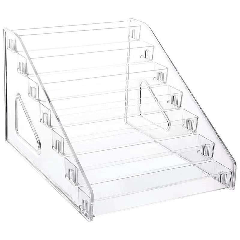 6/7 Layer Nail Polish Storage Box Multi Layer Clear Display Rack Organizer Stand - 6-Tier