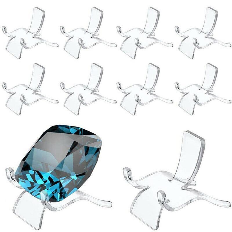 10pcs Acrylic Display Stands for Crystals Minerals Geodes Jewellery Ornament Holder - M 5.5X4.5X5cm