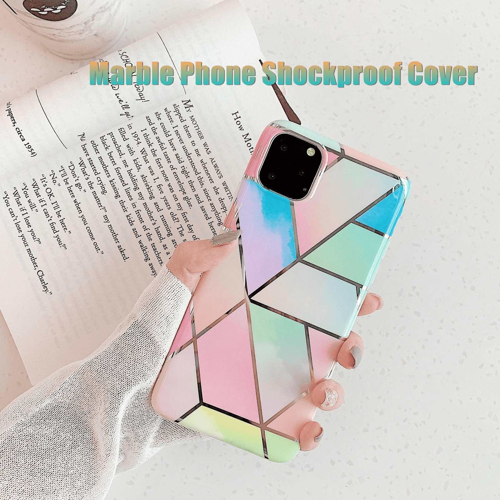 Rainbow Case for iPhone 14 13 12 11 Pro Max XR XS Marble Phone Shockproof Cover Silicone - For iphone 13