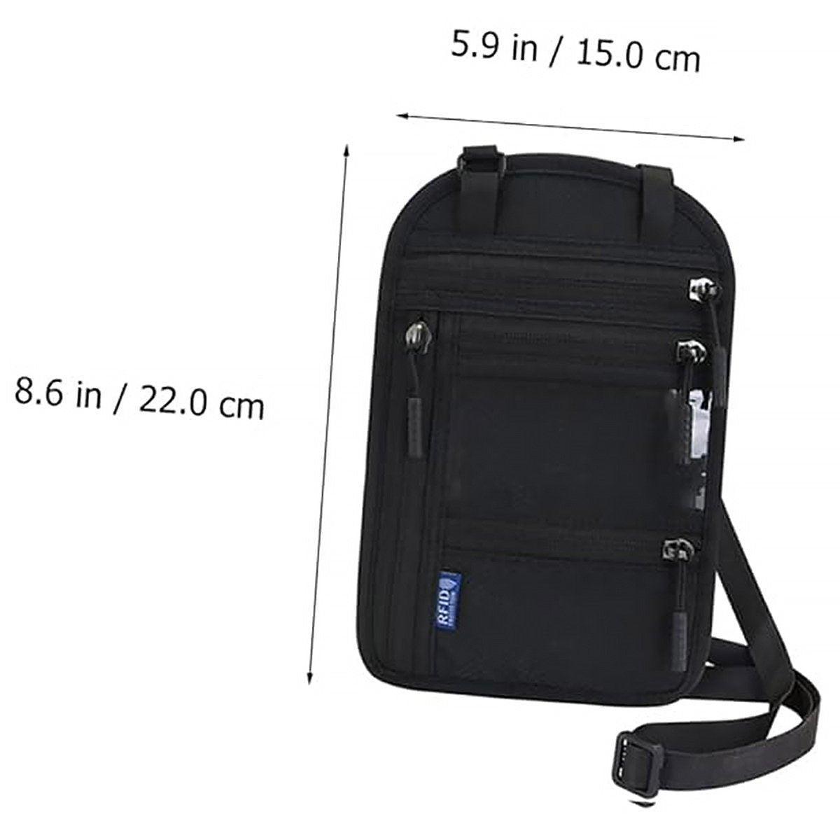 Multi-Functional Travel Passport Document Bag Protective Case Cover Holder - Lake Blue