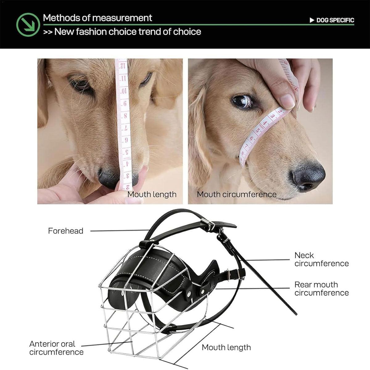 Anti Bite Anti Bark Dog Muzzle Mouthguard Adjustable for Small Medium Large Dogs - Brown-XXL