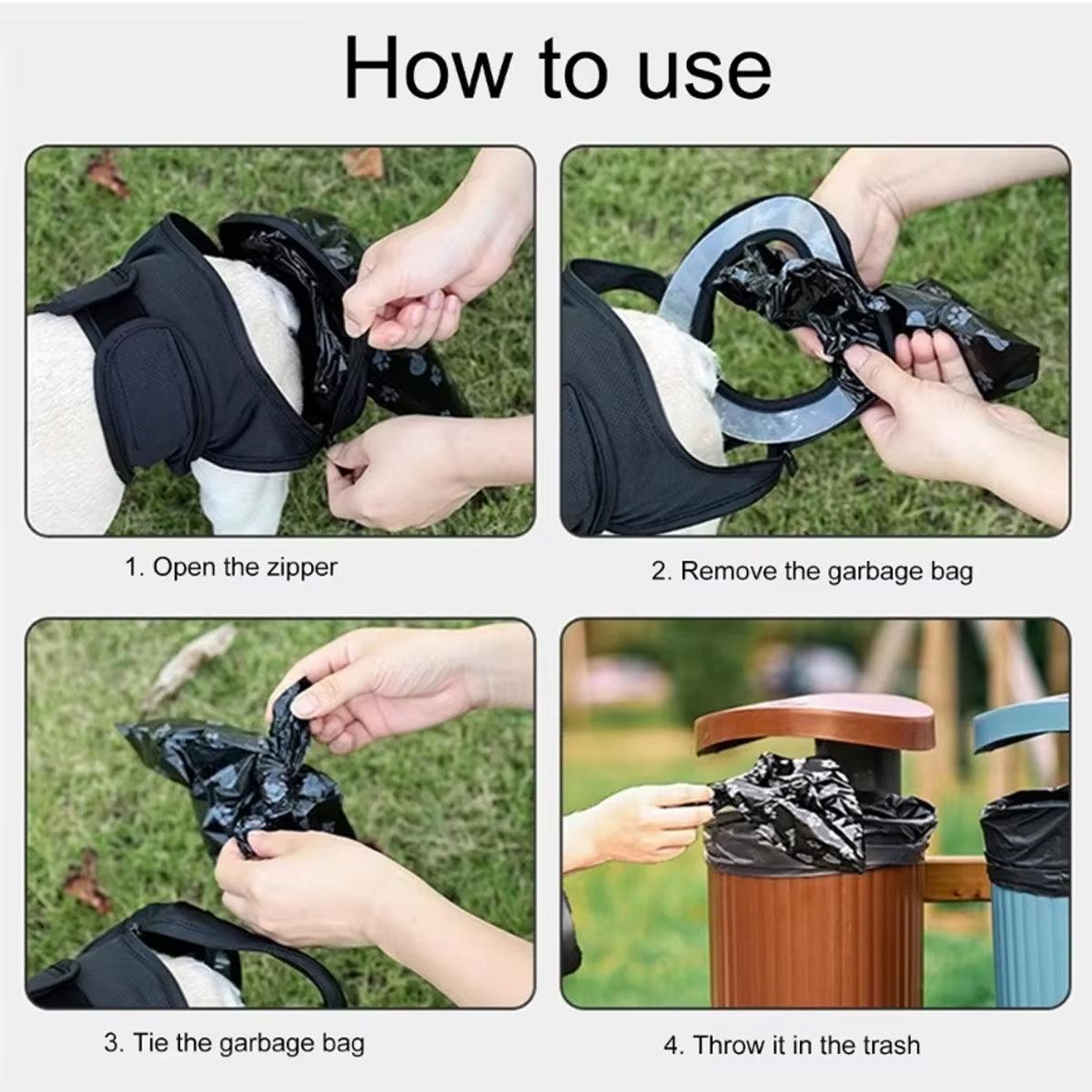 Dog Pet Portable Poop Collection Pants Outing Physiological Pants with Poop Bag - L