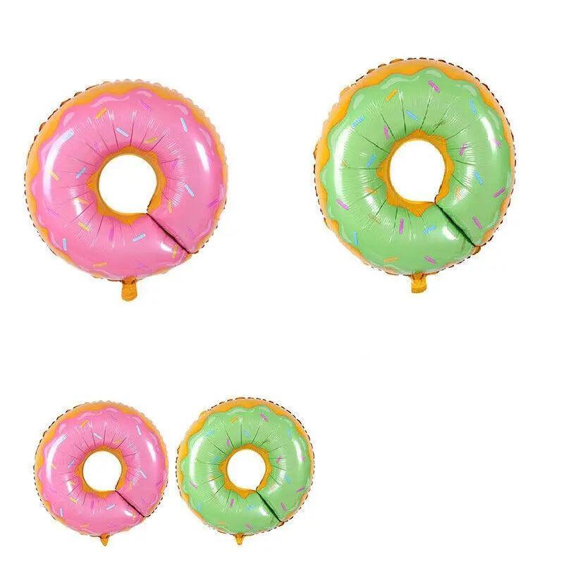 Donut Foil Balloon 75Cm Pink Green Spinkles Party Food Helium Quality Decoration - Green