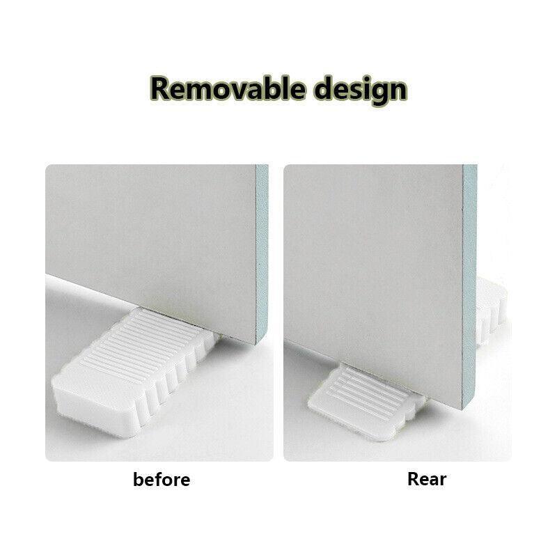 2Pcs Thick Rubber Wedge Door Stoppers Floor Carpet Heavy Duty Door Stop Security