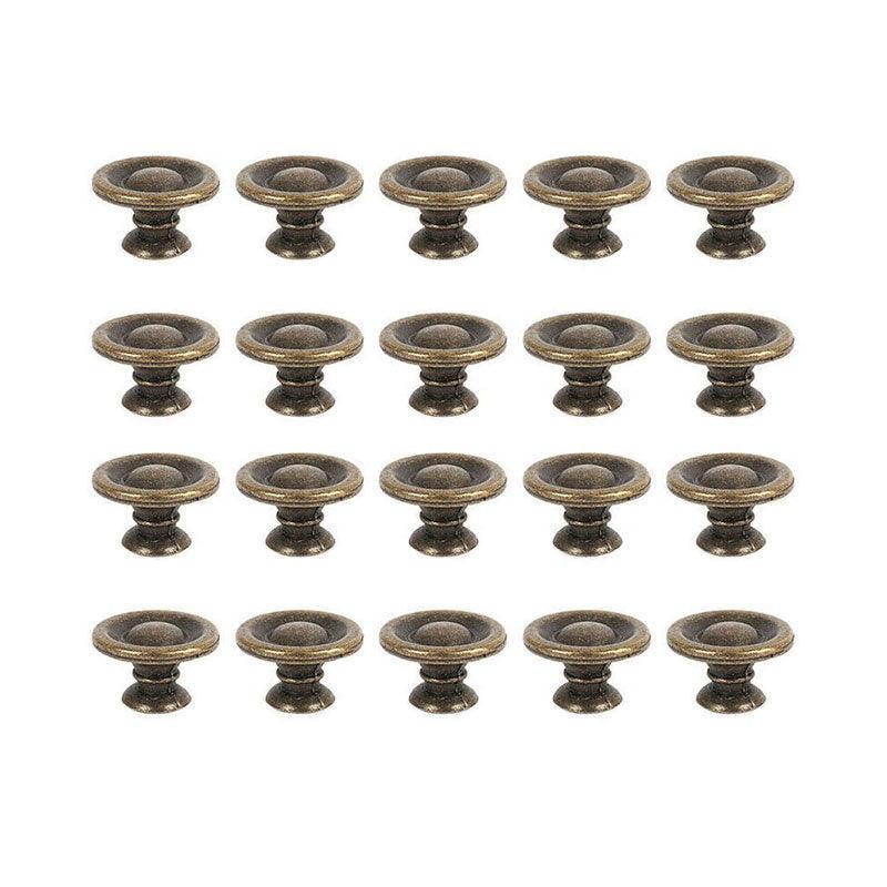10/20/40Pcs Antique Brass Drawer Knobs Vintage Cabinet Handles Cupboard Pulls - 10PCS