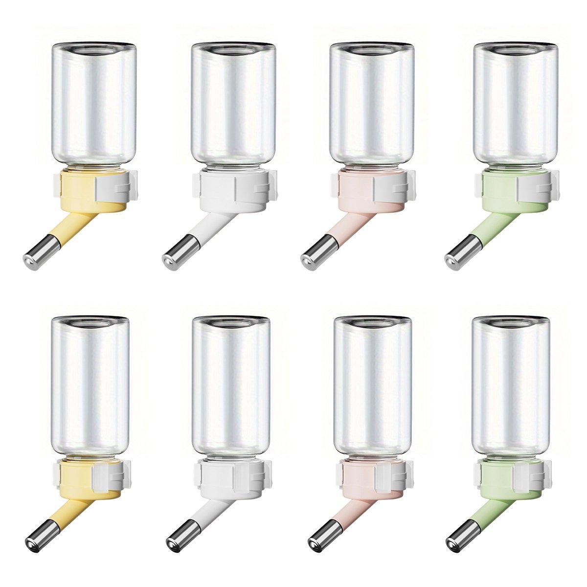 Pet Water Bottle for Hamster Guinea Pig Rabbit Vacuum Drinking Feeder Kettle - 120ml-Pink