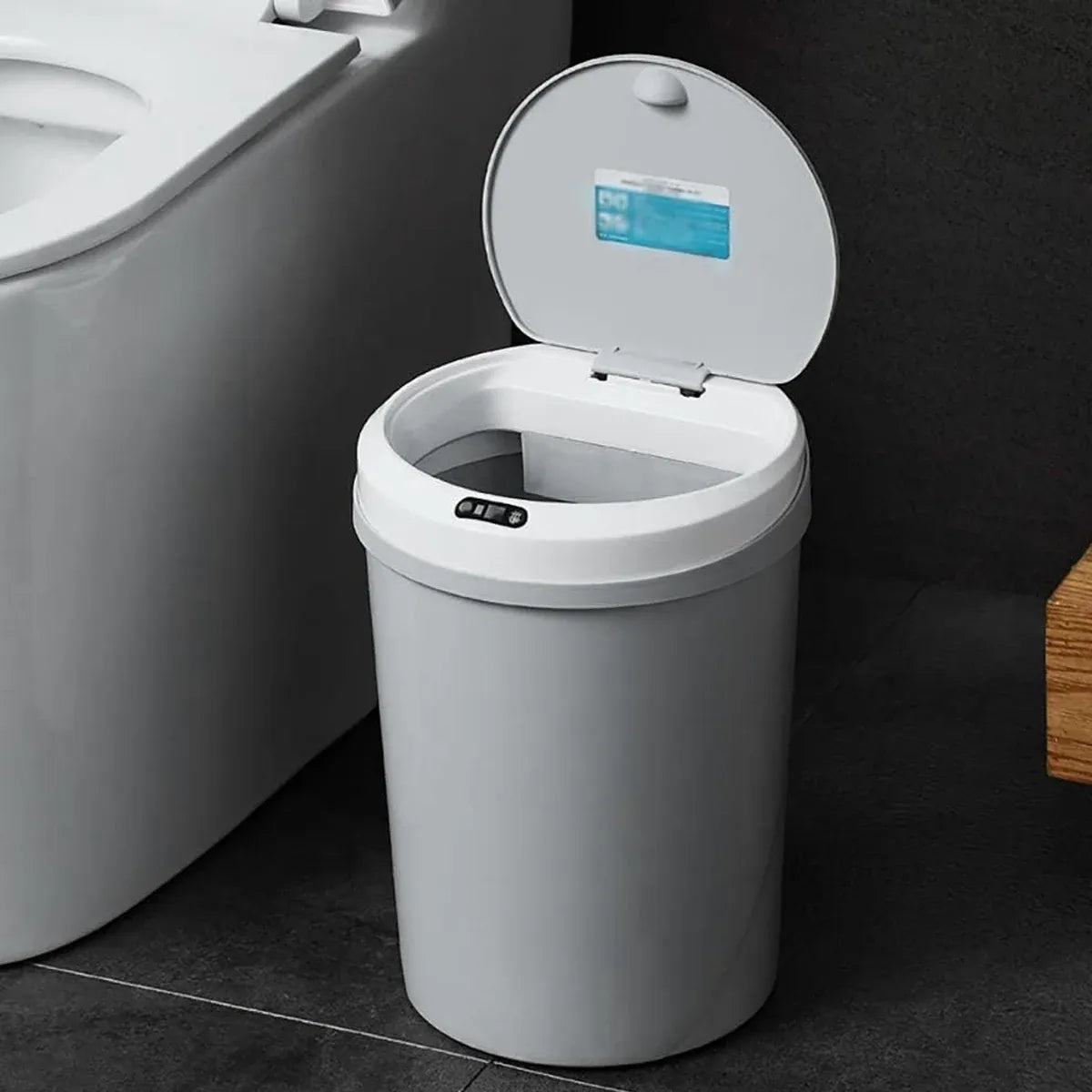 1-Piece 12L Automatic Sensor Bin, Grey