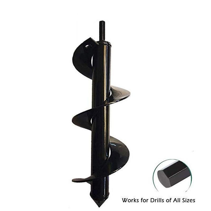 Power Garden Spiral Plant Auger Earth Planter Drill Bit Post Hole Digger Tool - 80*300MM (0.55kg)