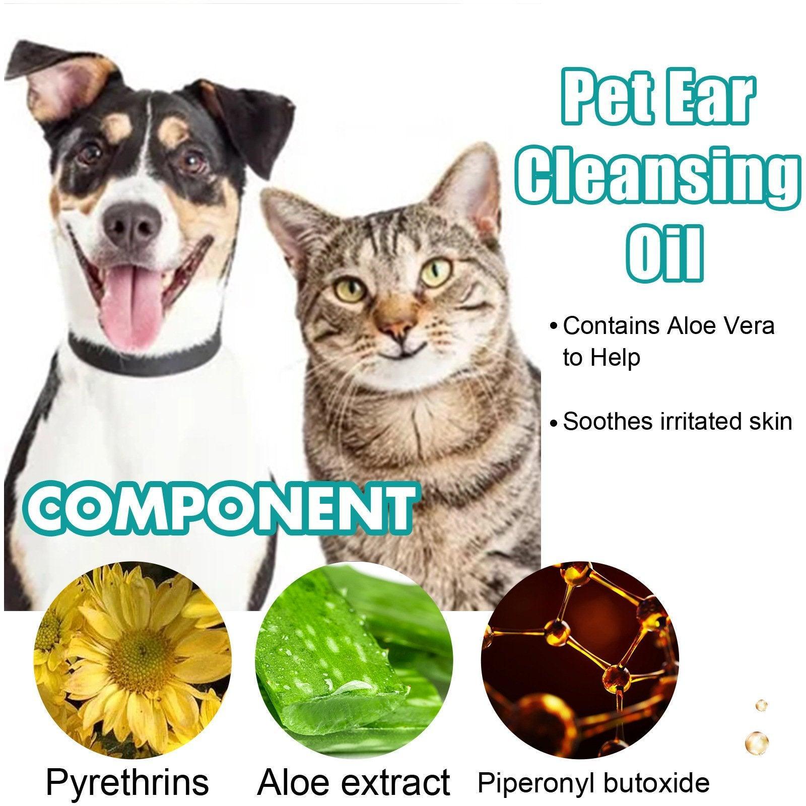 Pet Ear Cleaning Oil for Cats Dogs Deodorize Clean Ears Universal Ear Care Oil
