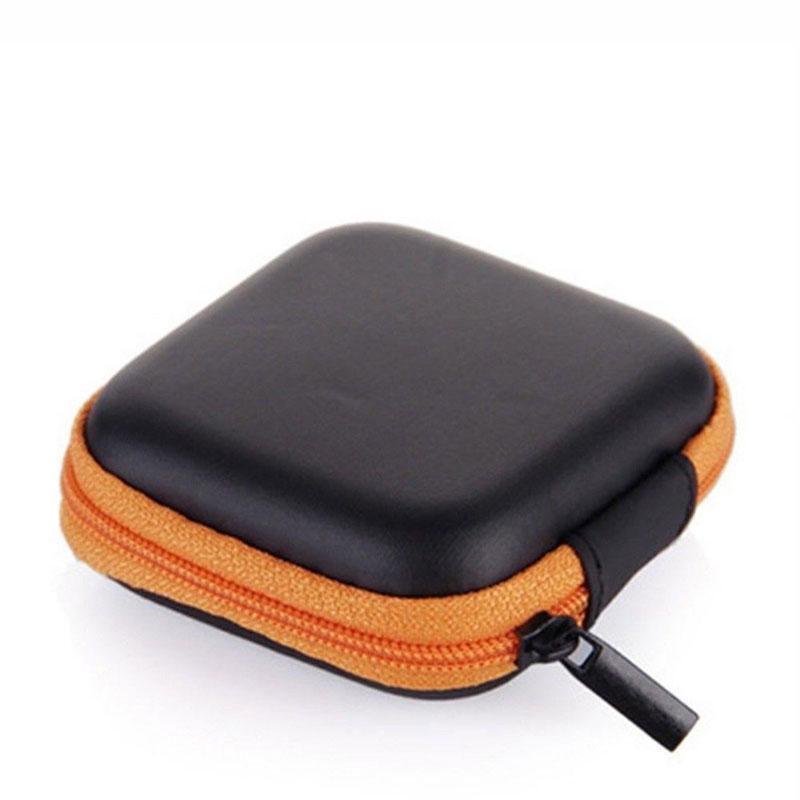Portable Hard Case Pouch Storage Bag For Earphone Headphone Earbuds Cable - Rose Red
