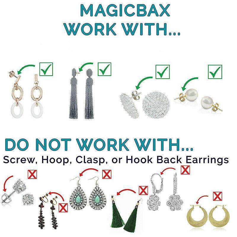 Hypoallergenic Fits Earrings Ear Support Lifts Magic Bax Backs Studs Auxiliary - Silver