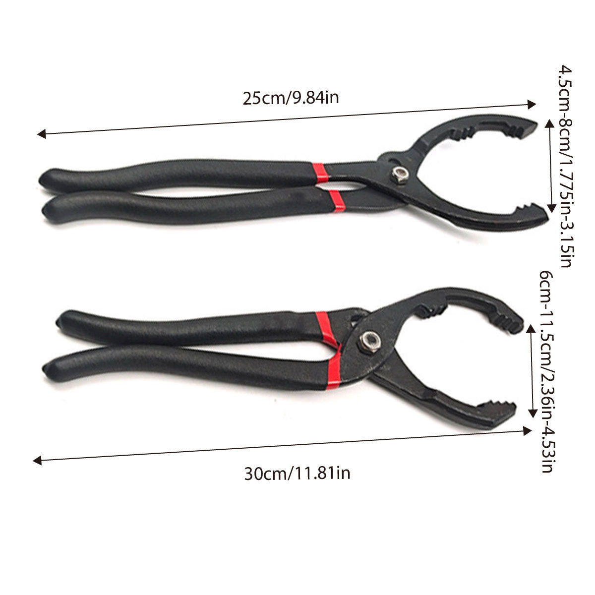 Oil Filter Pliers Wrench 10/12 Inch Heavy Duty Spanner Tool for Car Repair - 12inches