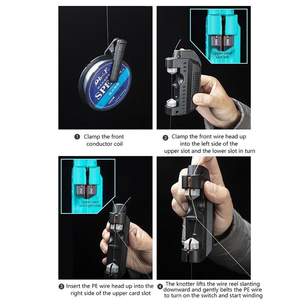 Electric Knotter Leading Line Tying Device Outdoor Fishing Subknotter Gear Tool