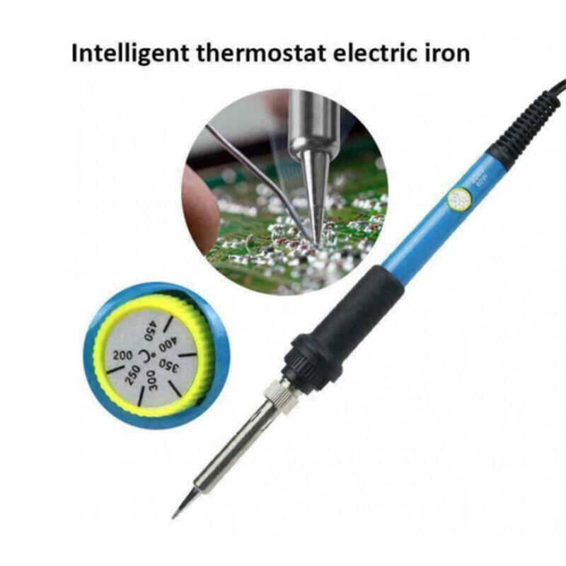 60W Electric Soldering Iron Kit Solder Welding Tool Stand Adjustable Temperature