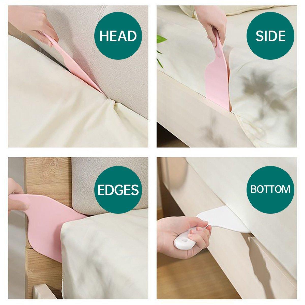 5pcs Bed Sheet and Mattress Organizer Fixer Gap Lifter Tool Bed Sheet Holder Set - Grey