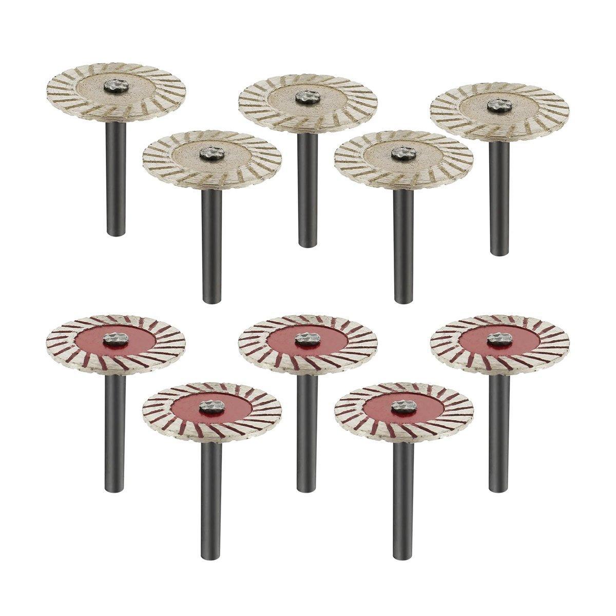10pcs 40mm Stone Engraving Saw Blades Corrugated Cutting Tools with Handle