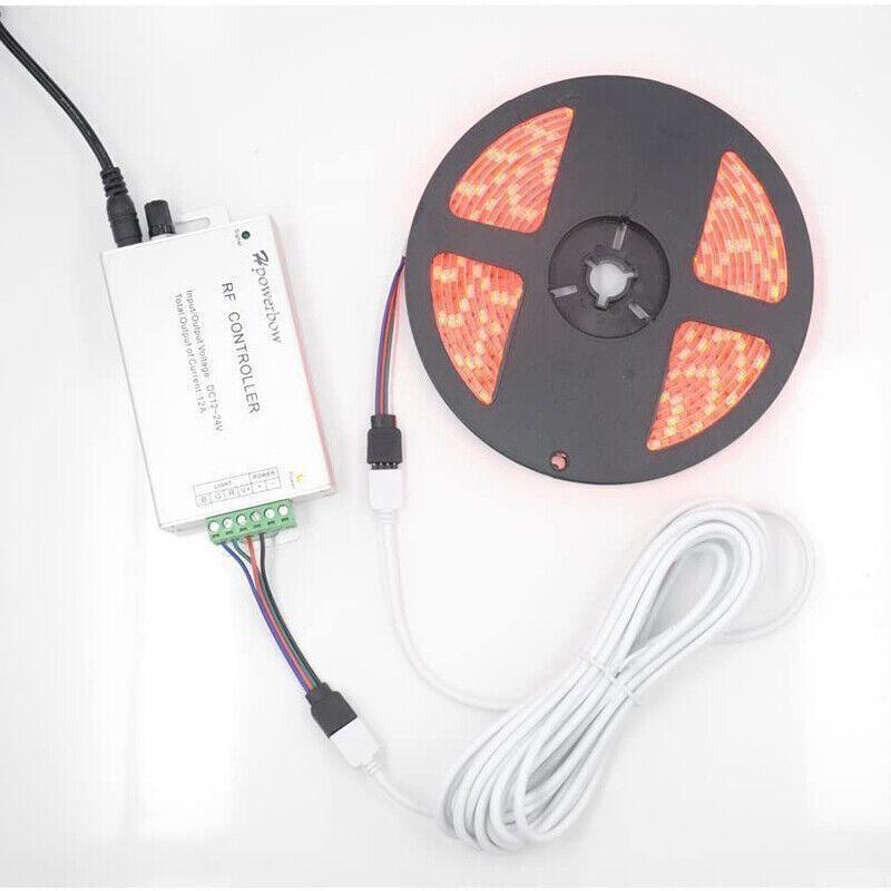 1-10M White LED RGB Light Strip Extension Cord Cable Lead Connector 4 Pin - 1M