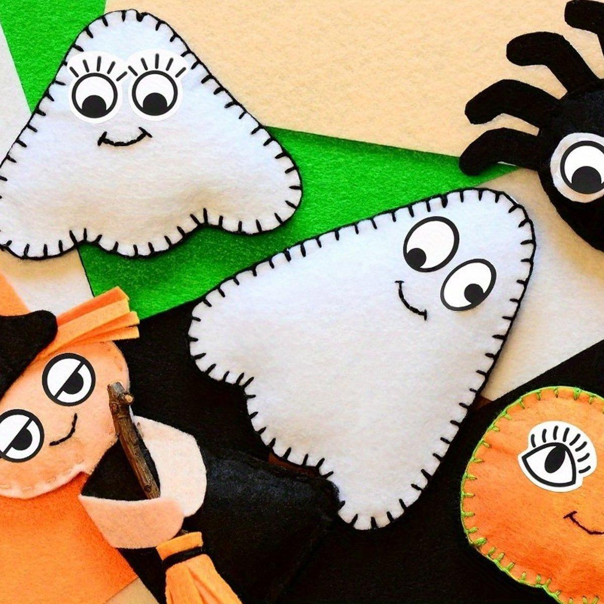 2 Rolls Cartoon Eye Stickers Self-Adhesive DIY Craft Paper for Handmade Projects