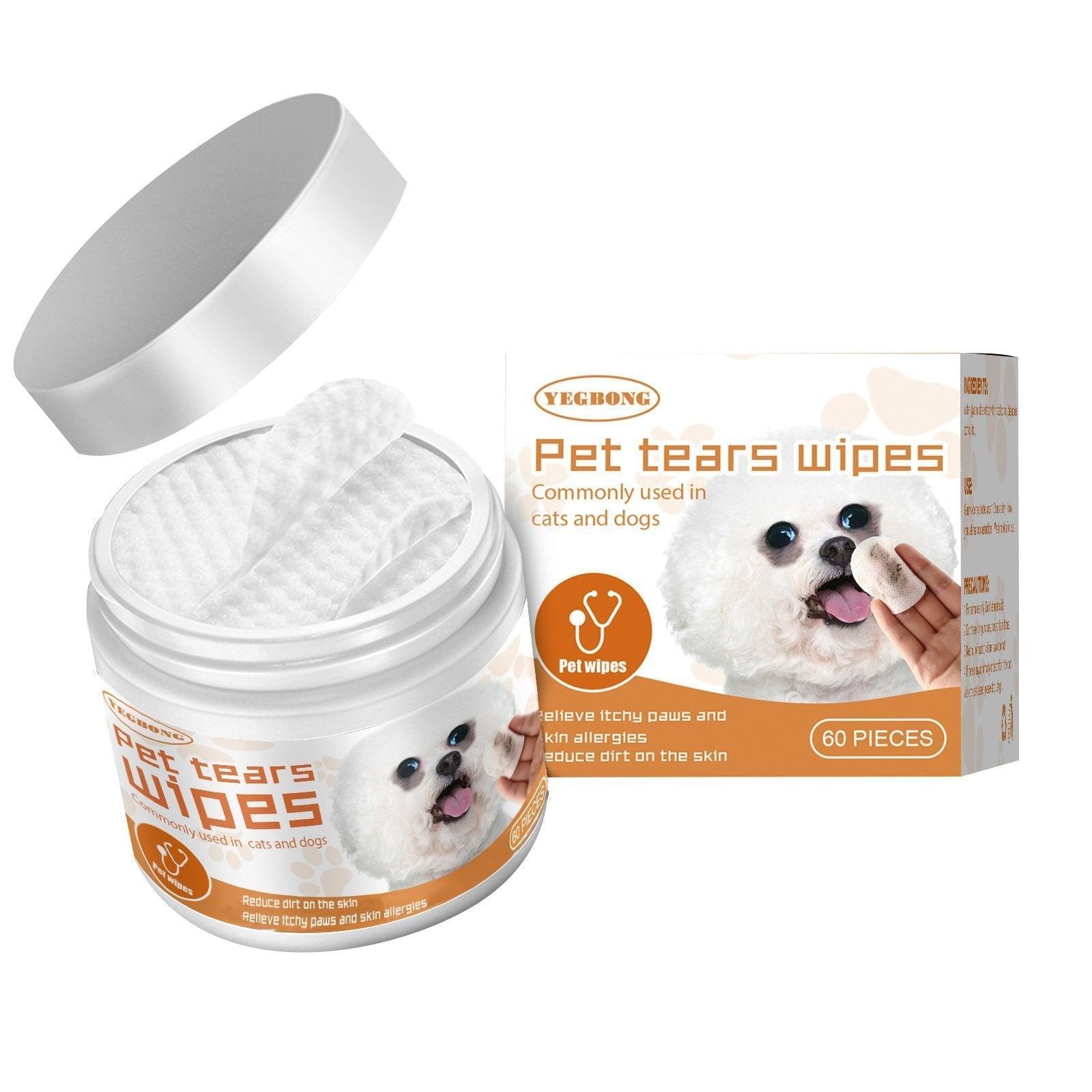 Pet Eye Wipes Clean Dogs Cats Tear Stain Removal Eye Dirt Cleaning Cotton Pads