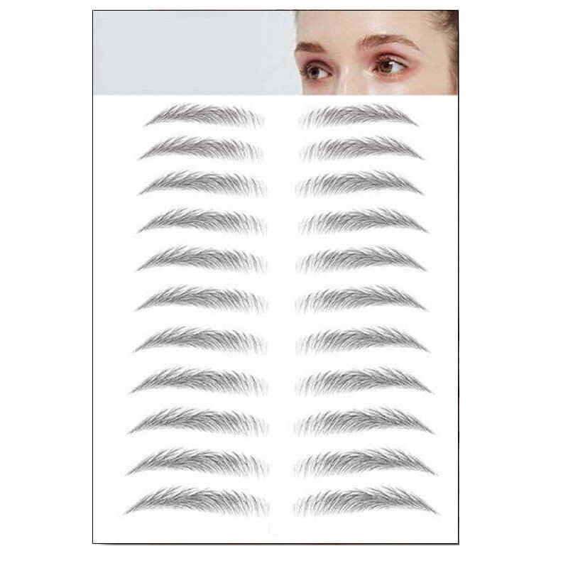 3D Waterproof Eyebrow Tattoo Sticker Hair-Like Natural Brows for Sparse Eyebrows - E12