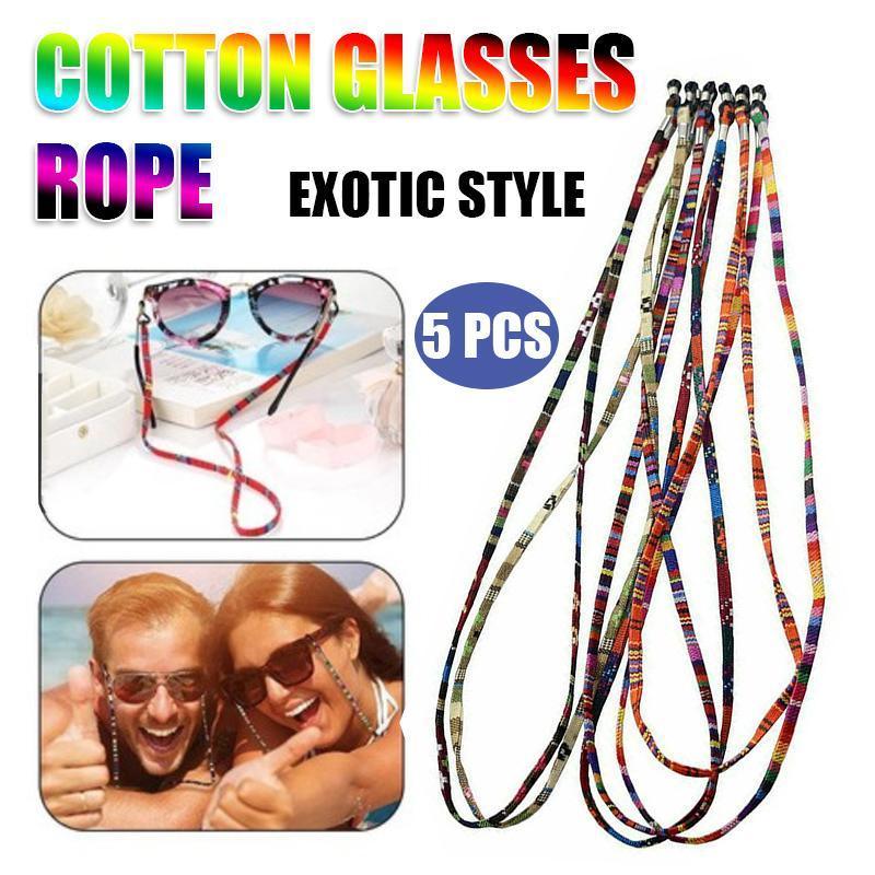 5 PCS Colorful Sunglasses Strap Eyeglass Chain Reading Glasses Holder Neck Cord
