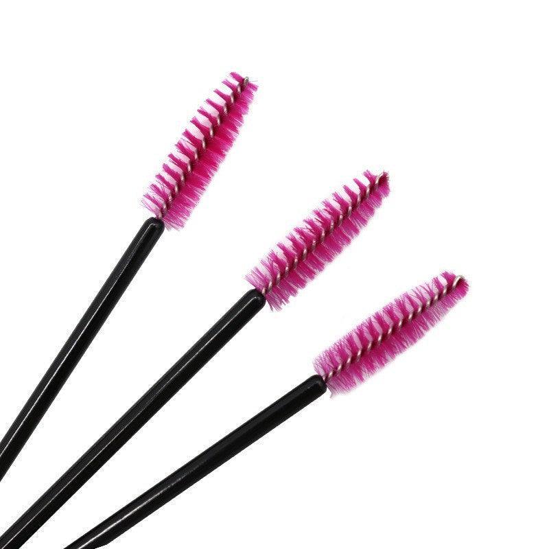 50X Disposable Mascara Wands Eyelash Brushes Applicator Lash Extension Brush - Purple+Clear