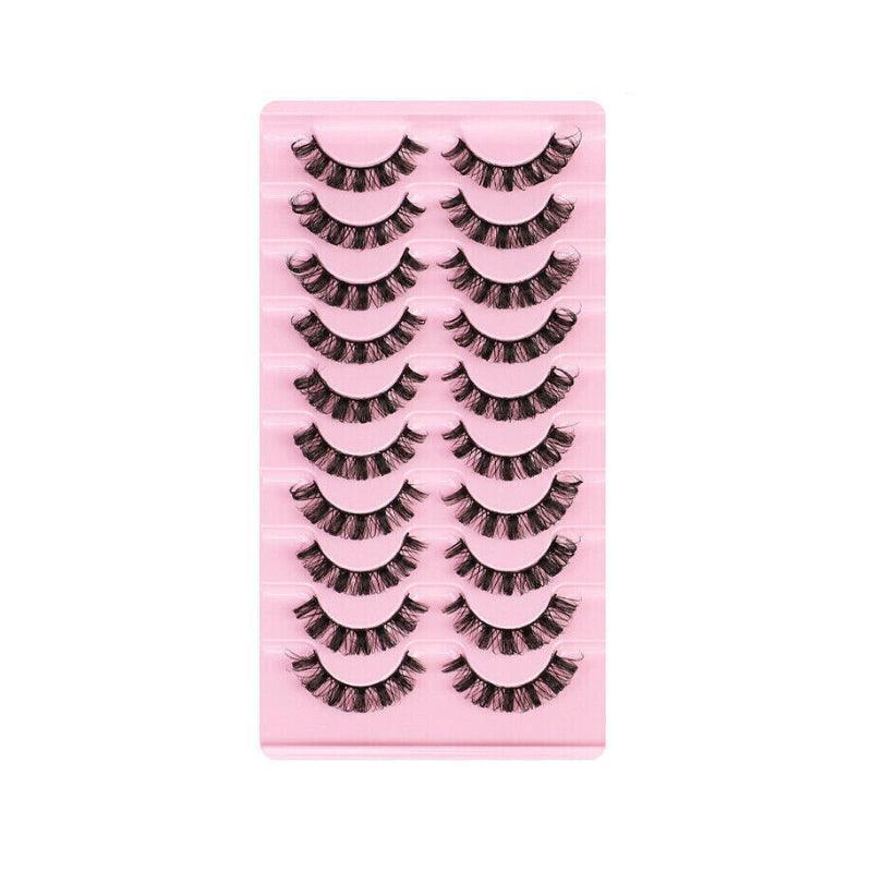 10 Pairs Russian D-Curl Mink False Eyelashes - Full & Curled - DH06-H5