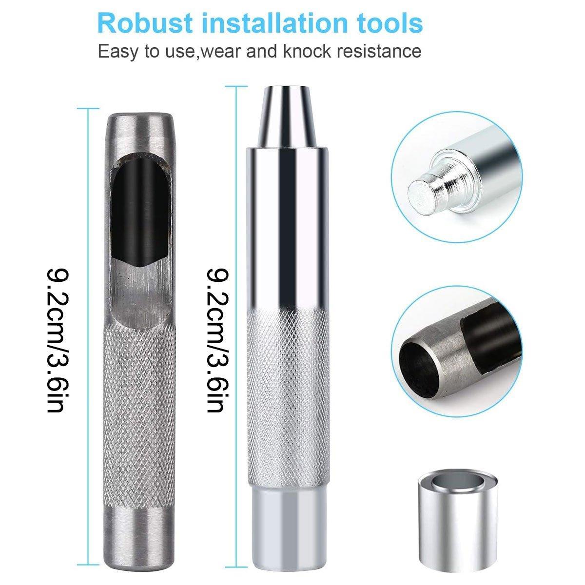 200 Sets 12mm Copper Metal Eyelet Grommet Tent Tarp Tool Tarpaulin Installation