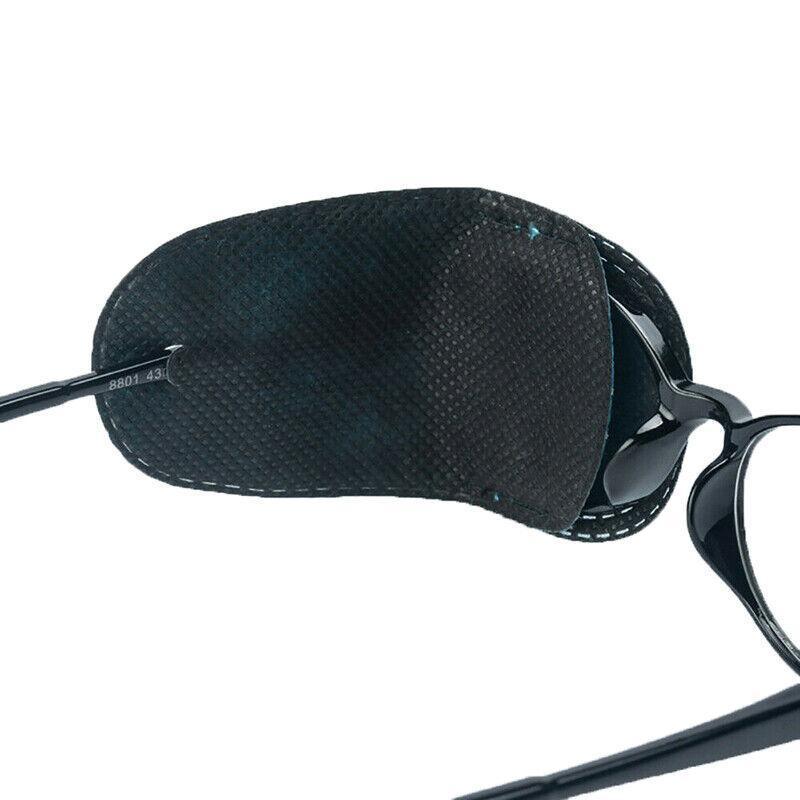 Universal Eye Patch Mask for Strabismus and Amblyopia Glasses Cover Training Aid - Black
