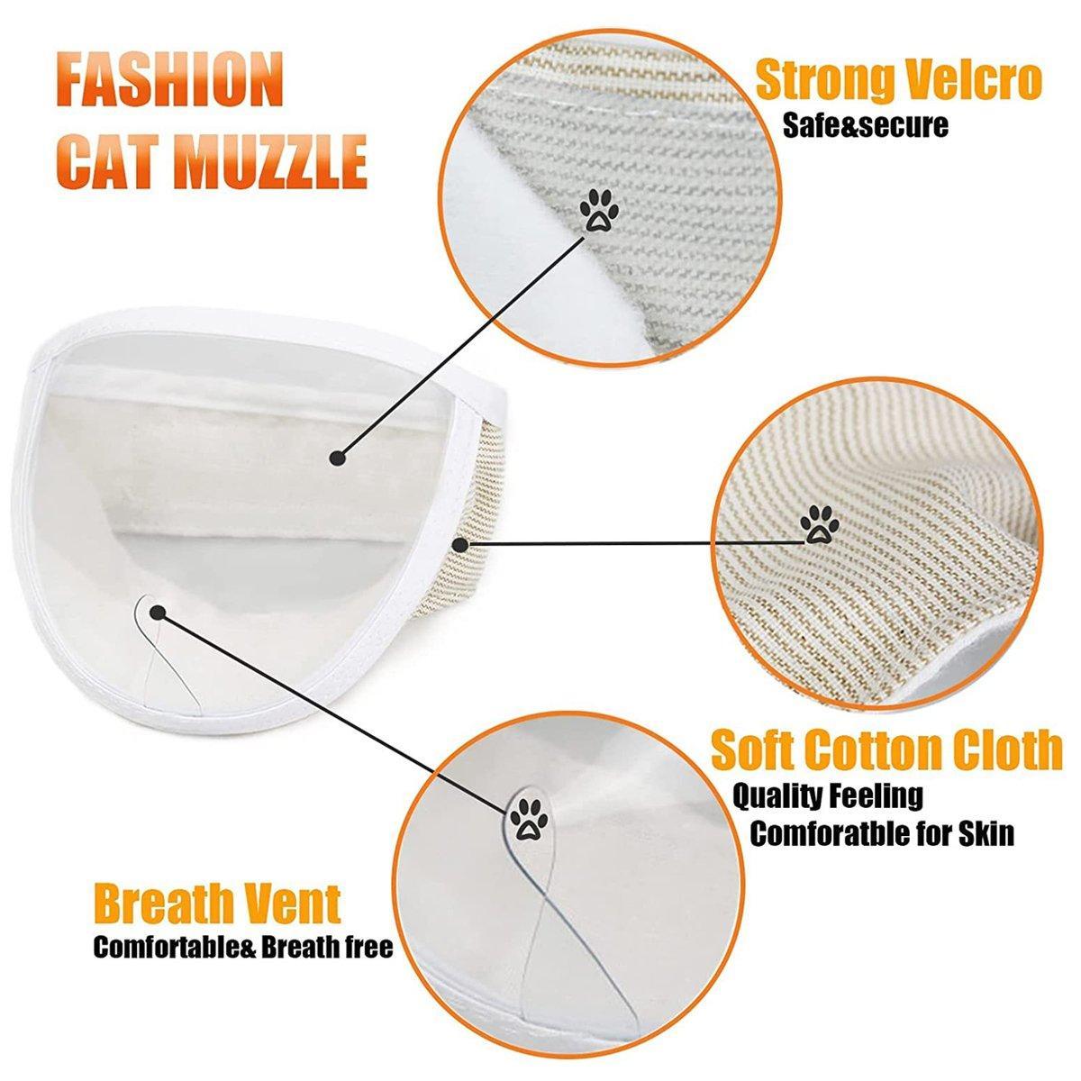 Breathable Kitten Headgear Clear Pet Mask Dog Anti Bite Scratch Protective Gear - M