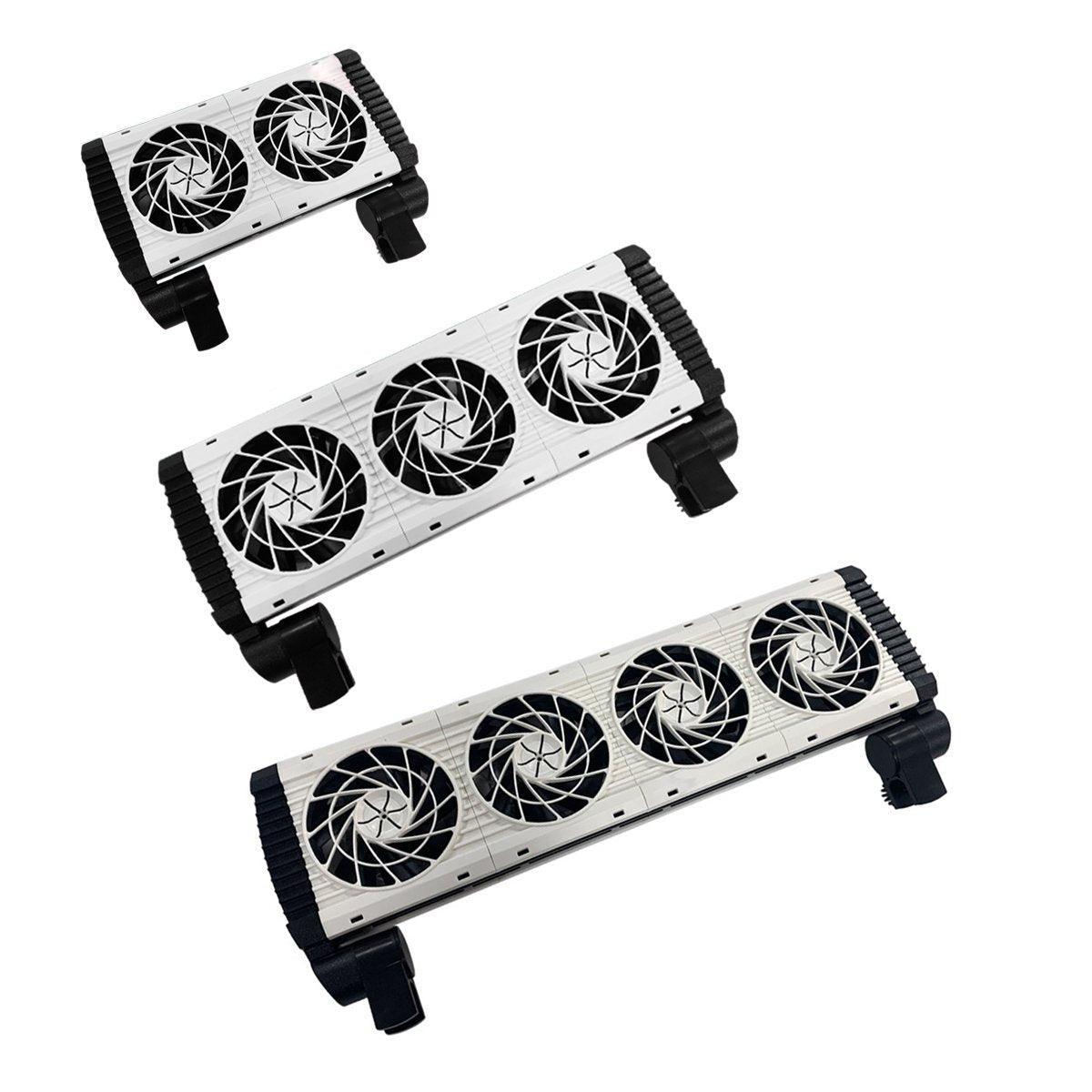 Mini Aquarium Cooling Fan for Fish Shrimp Tanks Quiet Temperature Control - Three head