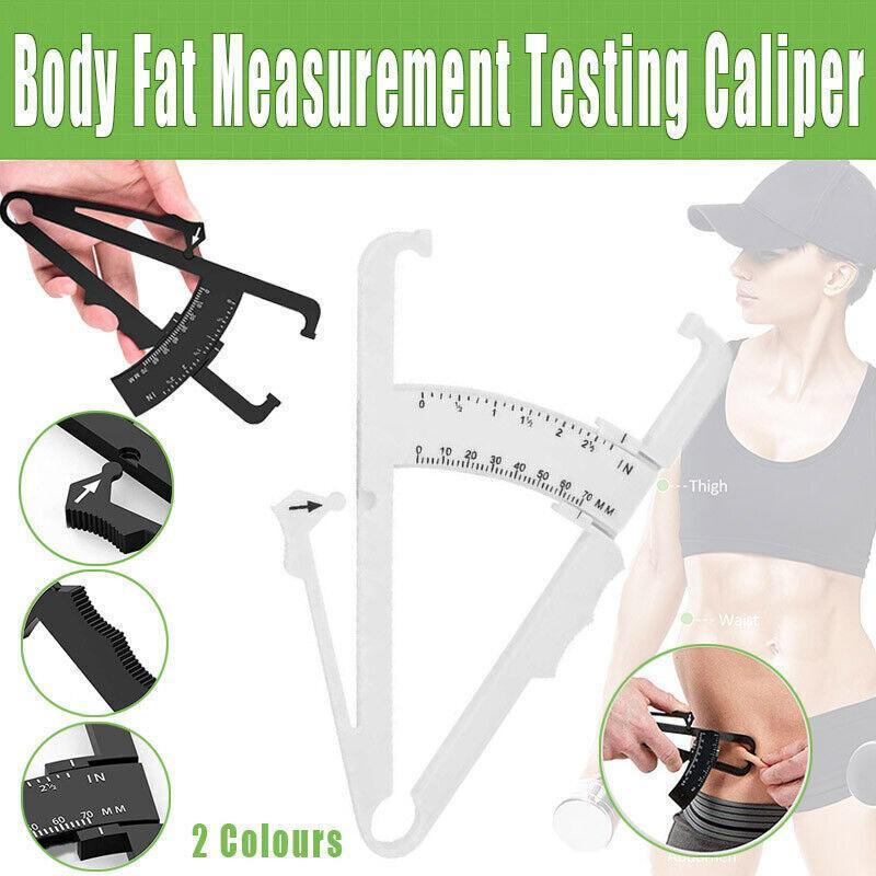 Body Fat Measurement Testing Caliper Skinfold Skin Fold Gym Weight Loss Test Au - White