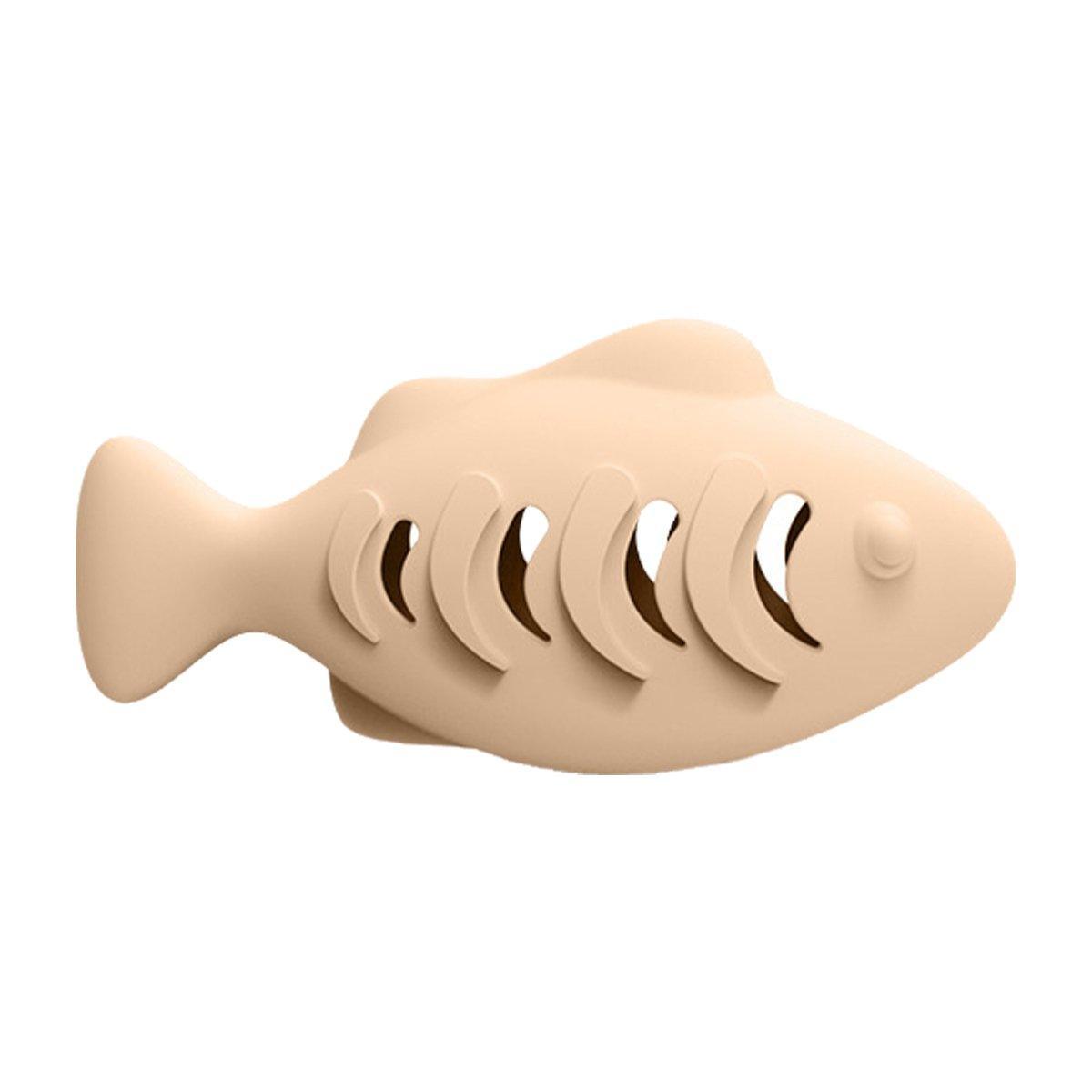 Interactive Cat Toys Fish Leaky Food Dispenser Fun Pet Play Chew Toy Durable - Blue