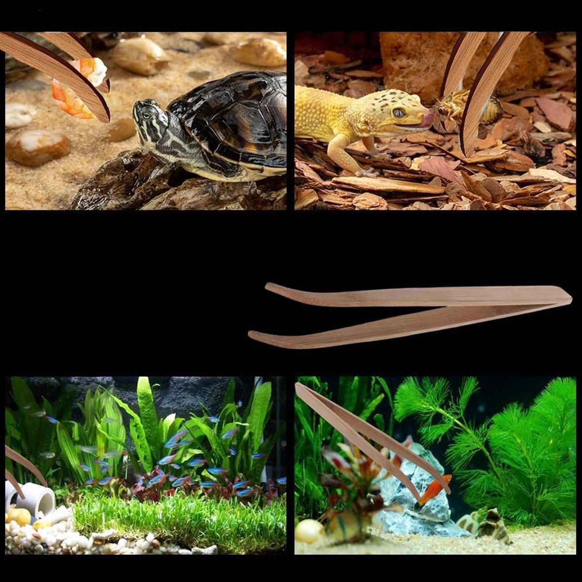 1-Piece 16.5 cm Curved Reptile Feeding Tweezers