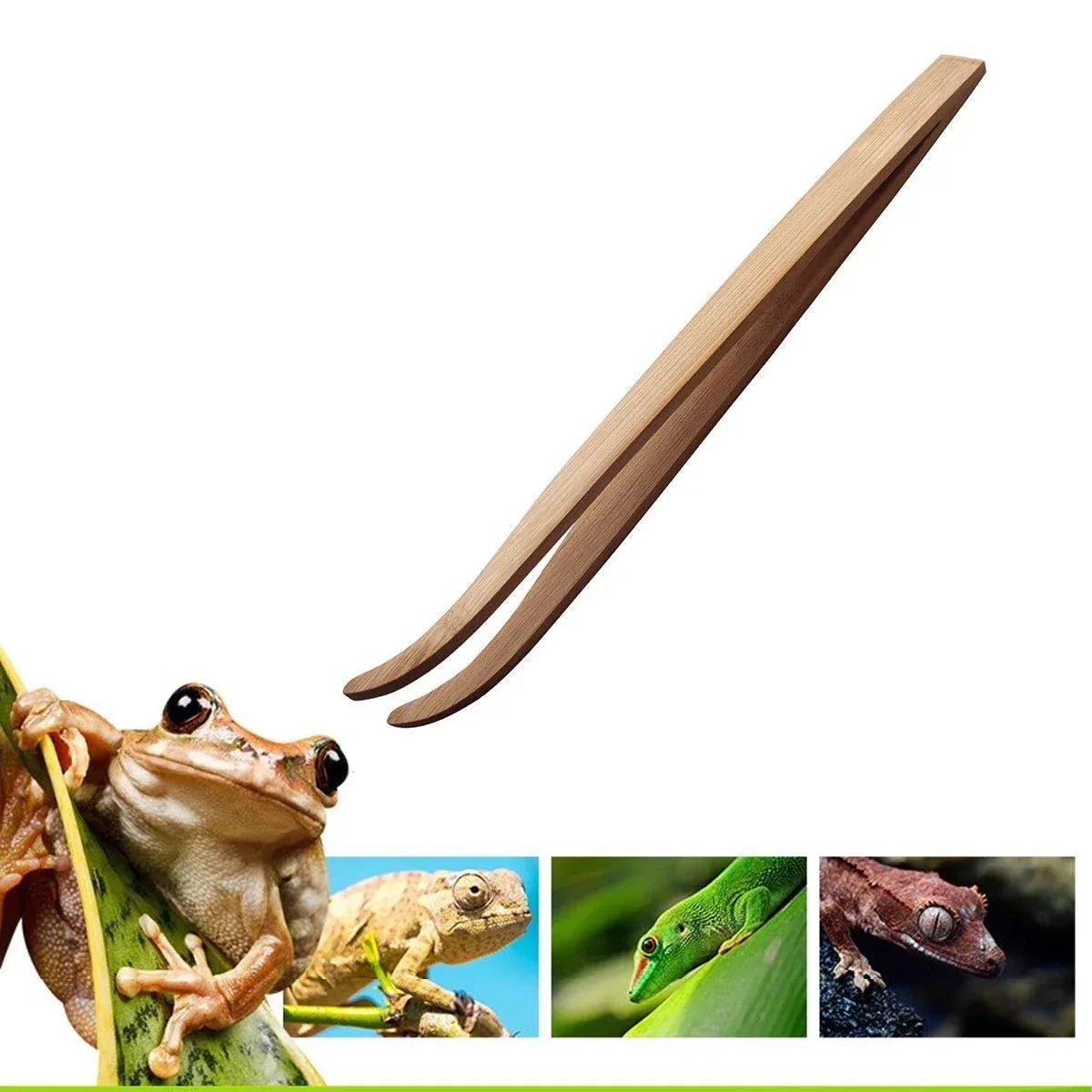 1-Piece 16.5 cm Curved Reptile Feeding Tweezers