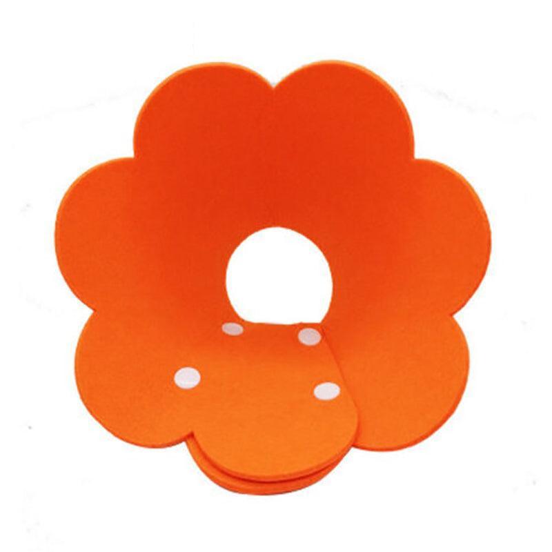 Pet Dog Cat Adjustable Soft Healing Elizabethan Collar Cone Medical Protective - Orange