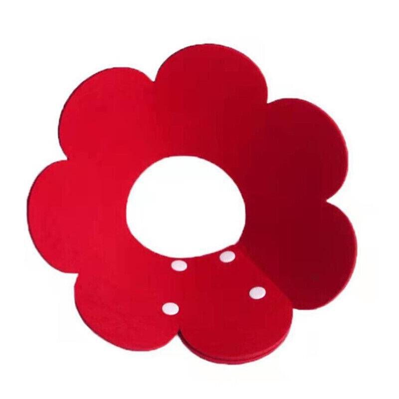 Pet Dog Cat Adjustable Soft Healing Elizabethan Collar Cone Medical Protective - Red