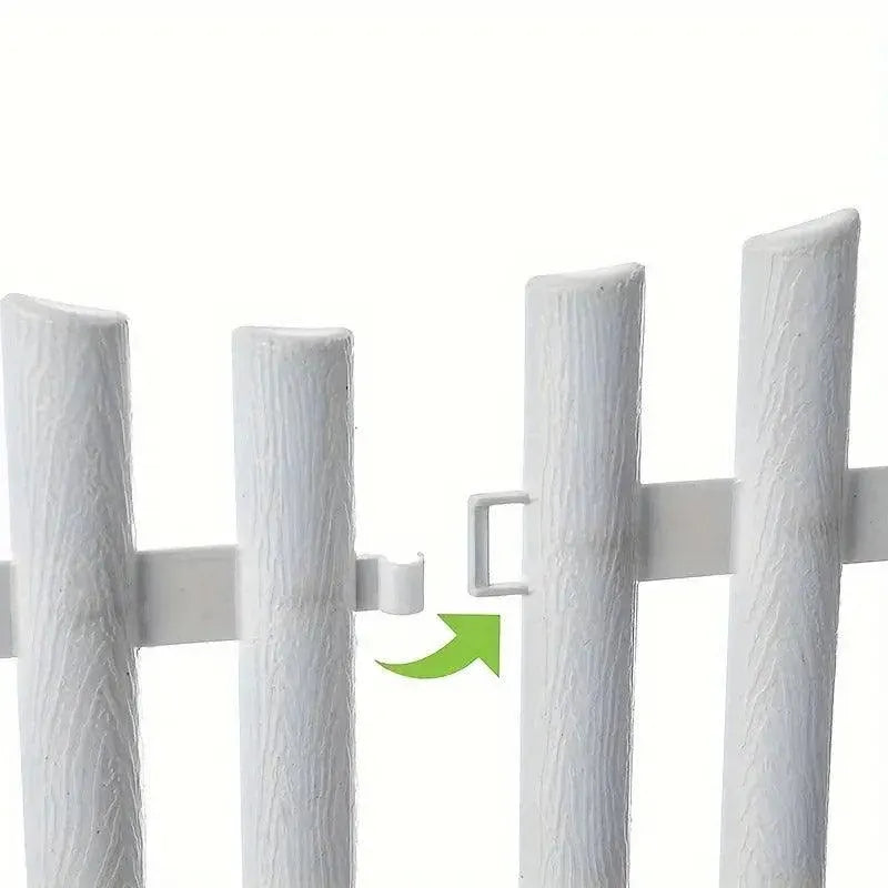 White Garden Edging Fence Panels 60 x 33 cm - 12 Pieces