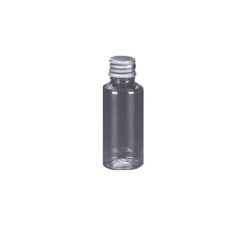 50/100pcs Clear Plastic Bottles with Aluminum Caps Liquid Dispenser Containers - 100ml-50pcs